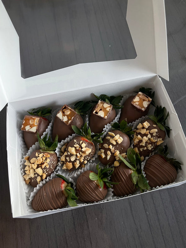 Snickers Chocolate Covered Strawberries