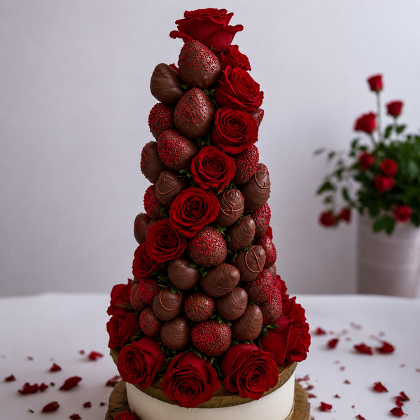 CHOCOLATE DIPPED STRAWBERRY TOWER