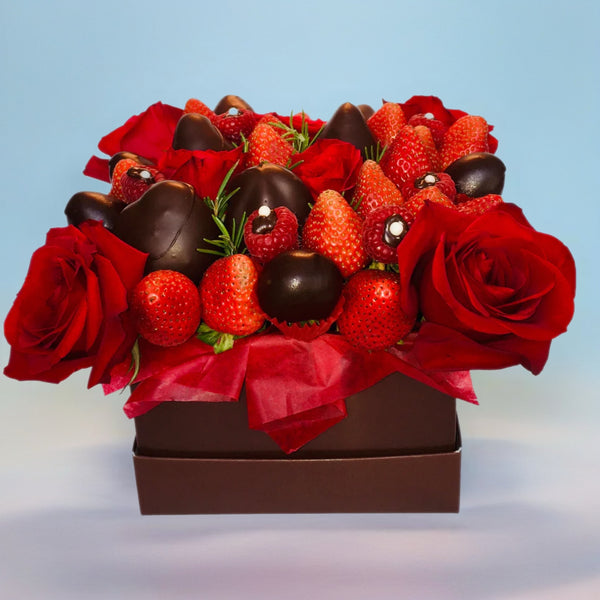 RED ROSES AND STRAWBERRIES